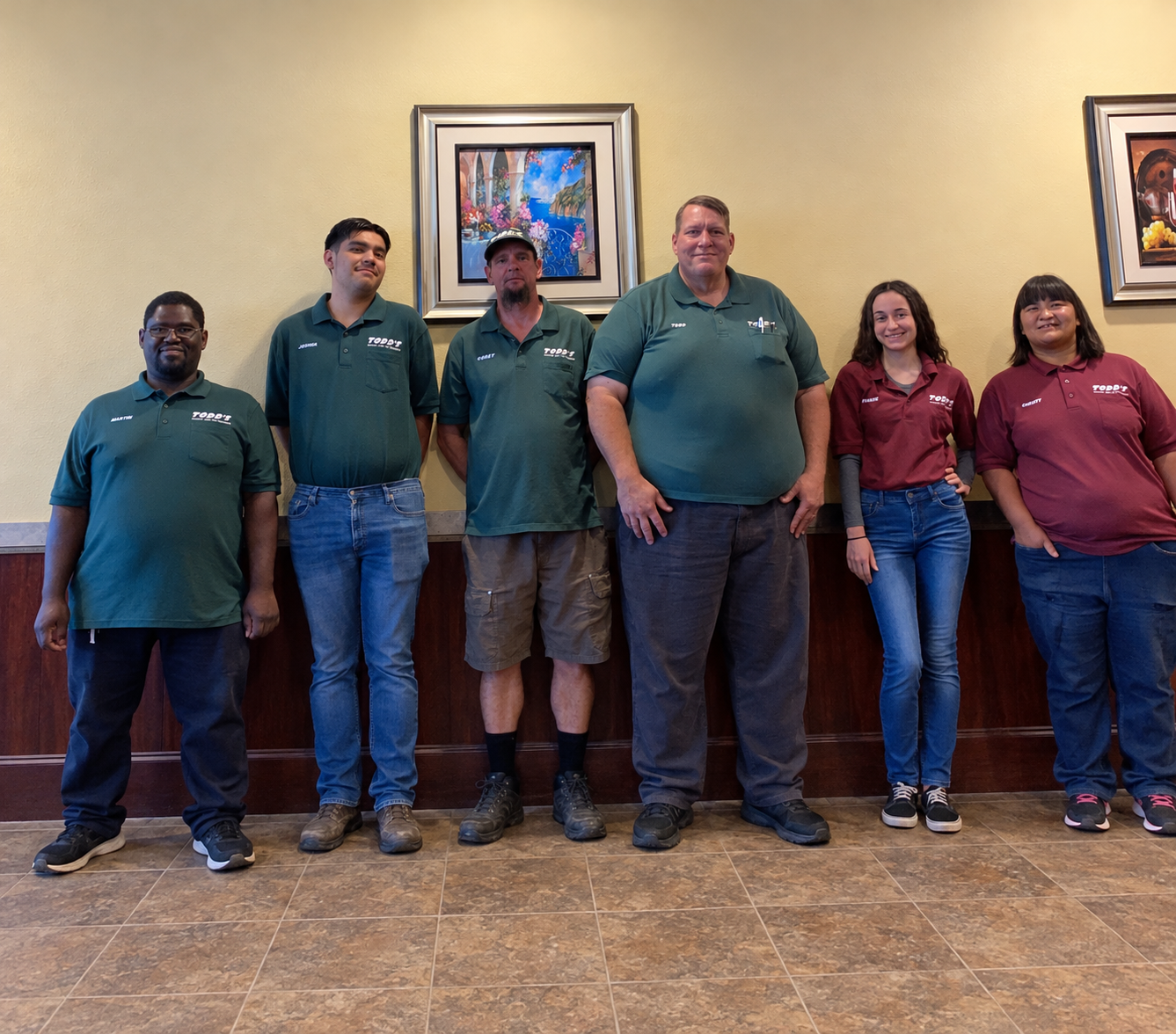 The Todd’s Carpet and Tile Cleaning team